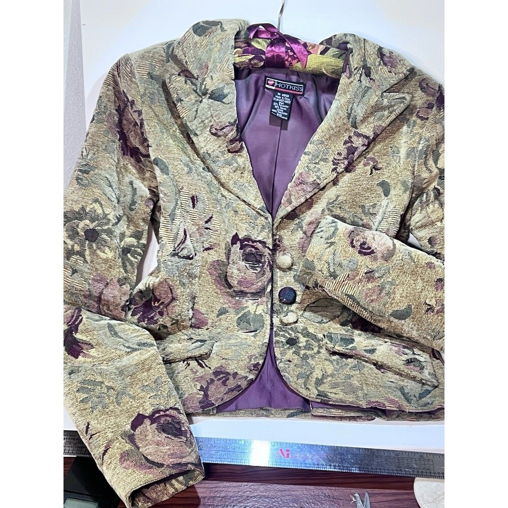 Vintage 90s Embroidered Blazer Jacket